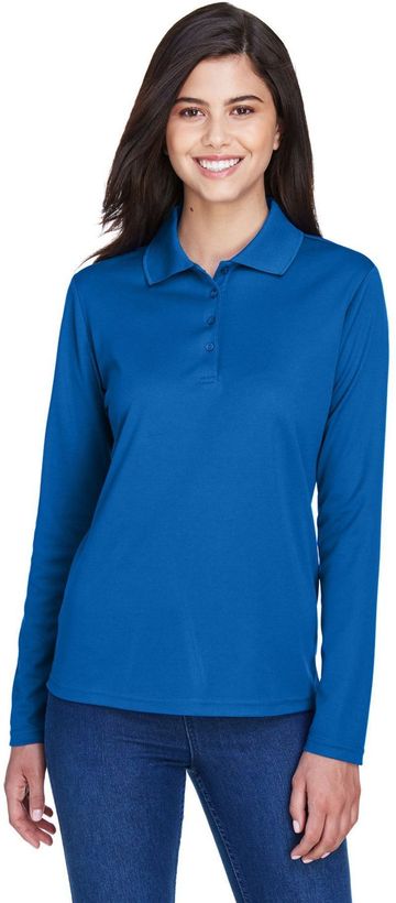 Core 365 Ladies' Pinnacle Performance Long-Sleeve Pique Polo